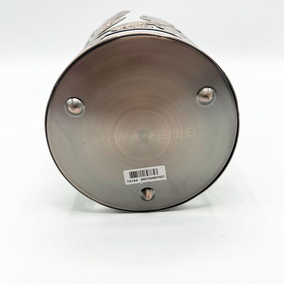 Slatkin & Co Bath & Body Works Owl Acorns & Leaves Bronze 3 Wick Candle Holder - Picture 8 of 9